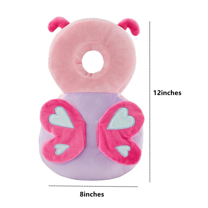 KingCheer Baby Back Potection Toddler Safety Protector Cushion Pad Toddler Backpack for Crawling Walking Adjustable Toddlers Back Safety Pad for Boys and Girls(Butterfly) - Image 2