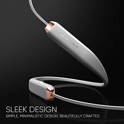 Sol Republic Shadow Bluetooth Wireless Noise Cancelling Neckband Headphones, Grey/Rose Gold - Image 3