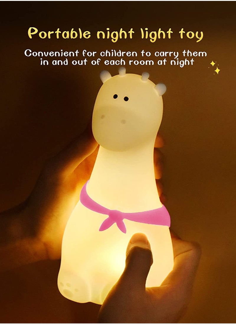 SYOSI - Night Light for Kids Giraffe Nursery Night Lights with Battery 7 Color Table Lamp Room Decor Type-C Rechargeable Cute LED Multicolor Gifts for Baby Children Toddlers Teen Girls - Image 1