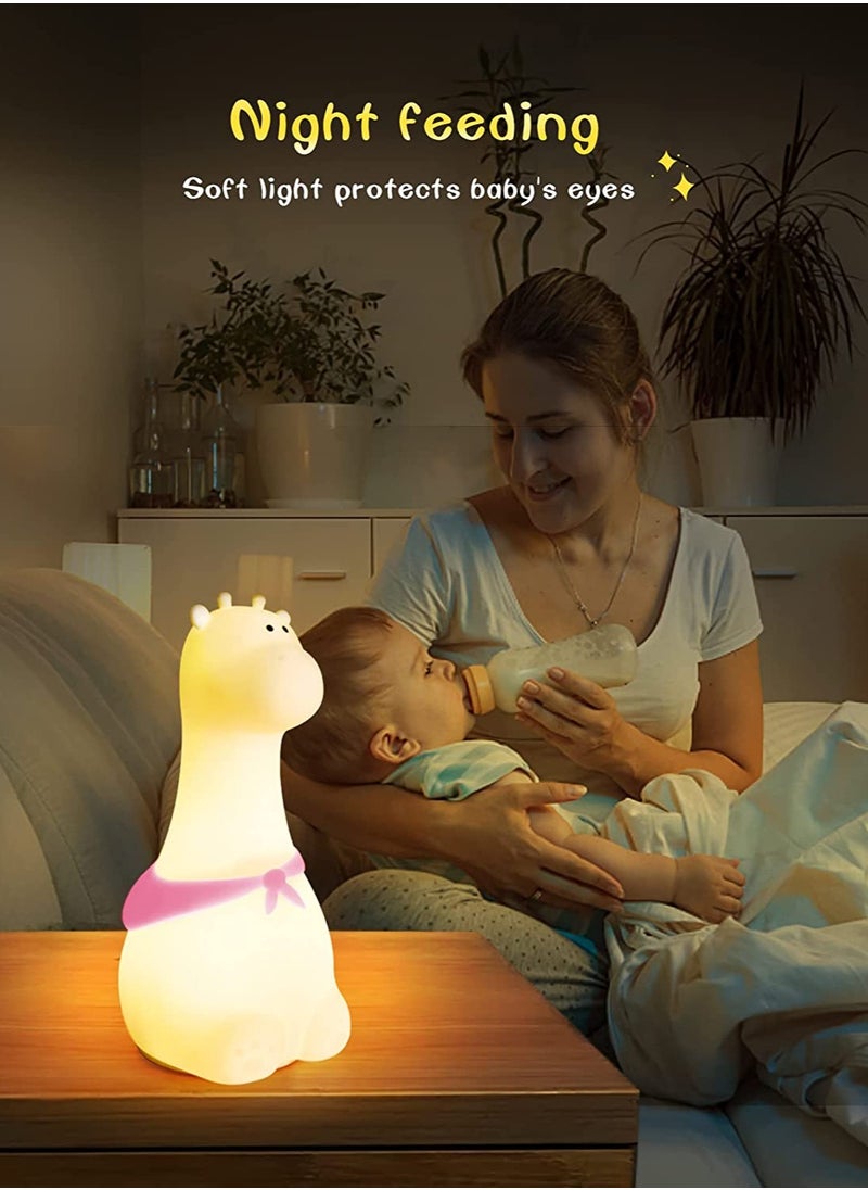 SYOSI - Night Light for Kids Giraffe Nursery Night Lights with Battery 7 Color Table Lamp Room Decor Type-C Rechargeable Cute LED Multicolor Gifts for Baby Children Toddlers Teen Girls - Image 1