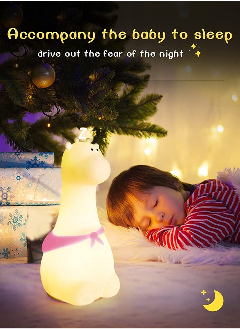 SYOSI - Night Light for Kids Giraffe Nursery Night Lights with Battery 7 Color Table Lamp Room Decor Type-C Rechargeable Cute LED Multicolor Gifts for Baby Children Toddlers Teen Girls - Image 1