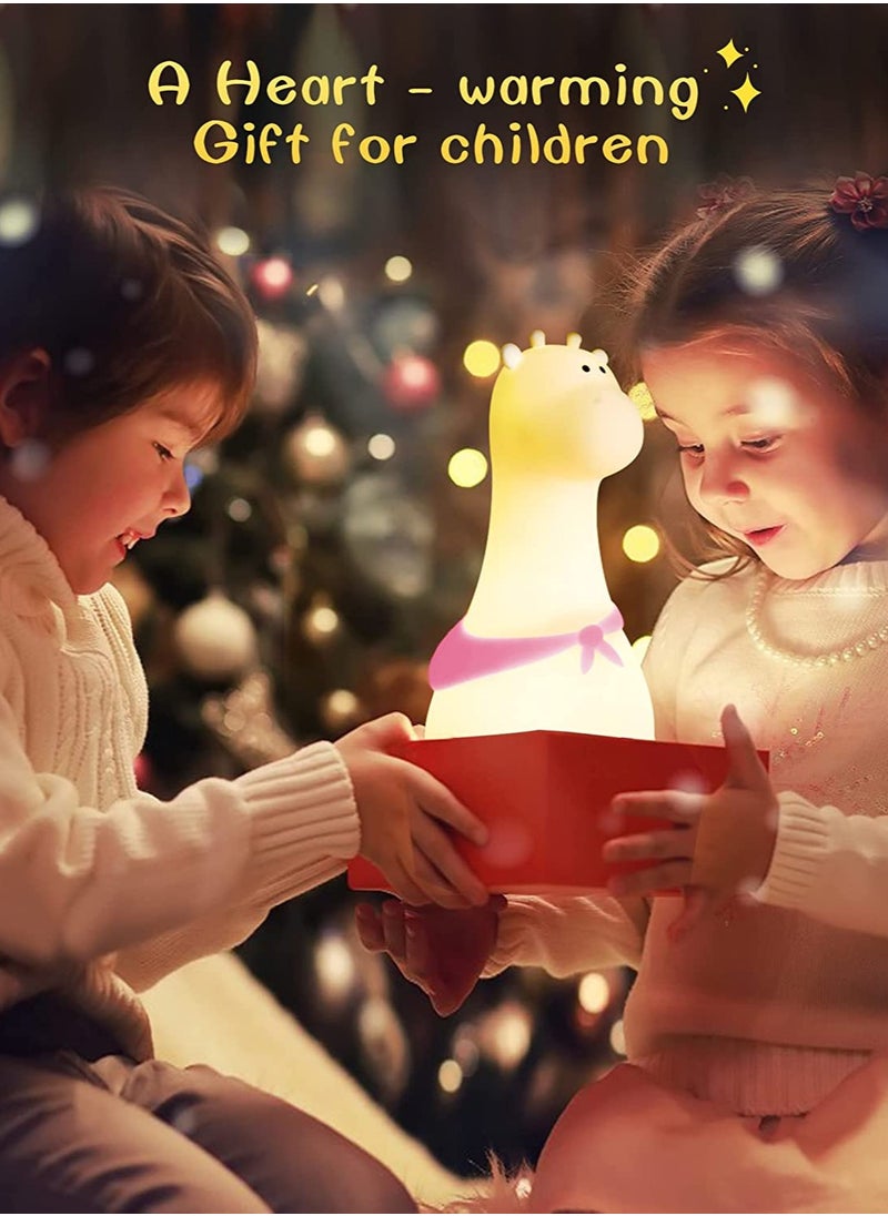 SYOSI - Night Light for Kids Giraffe Nursery Night Lights with Battery 7 Color Table Lamp Room Decor Type-C Rechargeable Cute LED Multicolor Gifts for Baby Children Toddlers Teen Girls - Image 1