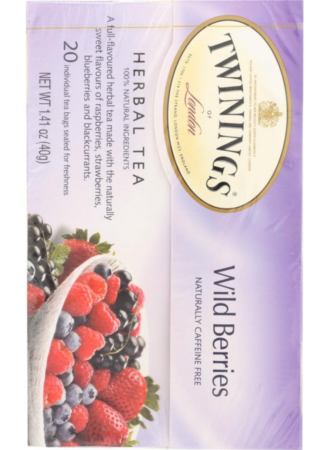 Twinings Twinings of London Wild Berries Herbal Tea Bags, 20 Count  - Image 1