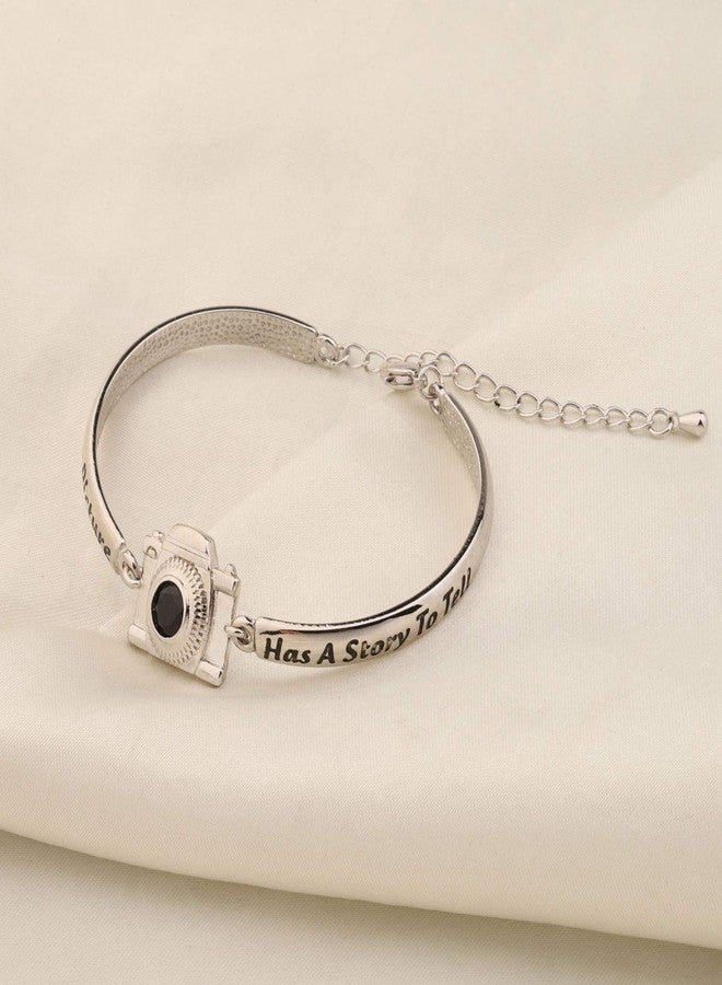 AKTAP Photograph Bracelet Camera Charm Because Every Picture Has a Story to Tell Photography Gifts for Photographers Women Best Friends - Image 3