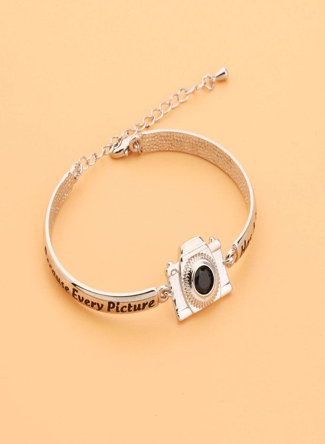 AKTAP Photograph Bracelet Camera Charm Because Every Picture Has a Story to Tell Photography Gifts for Photographers Women Best Friends - Image 2