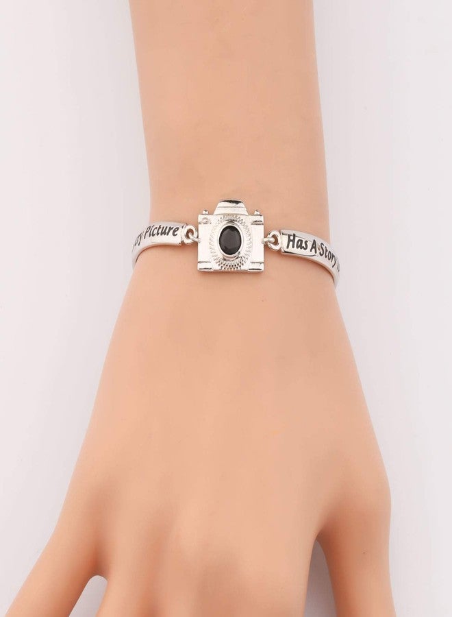 AKTAP Photograph Bracelet Camera Charm Because Every Picture Has a Story to Tell Photography Gifts for Photographers Women Best Friends - Image 4
