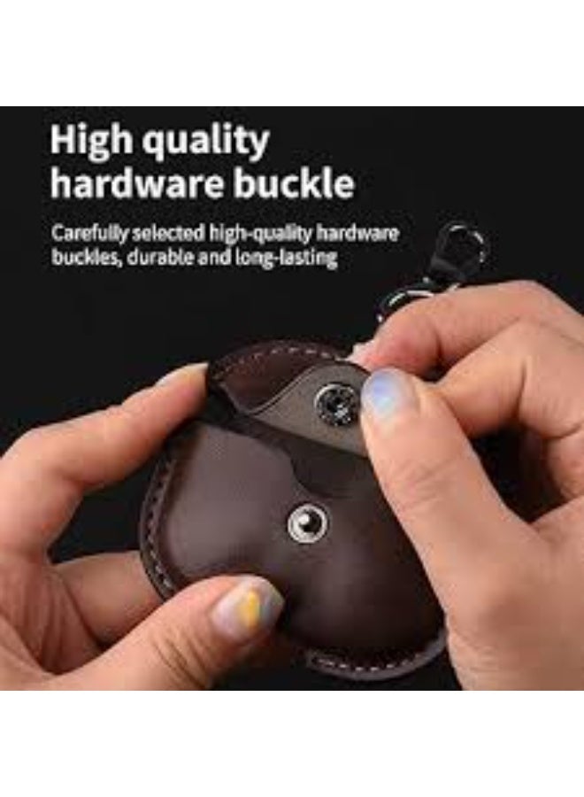 جراب من الجلد الصناعي متوافق مع سماعات AirPods 4 (إصدار 2024) - غطاء واقٍ مضاد للخدش مع حلقة مفاتيح، جراب جلد فاخر لسماعات AirPods 4 (إصدار 2024) - Image 2