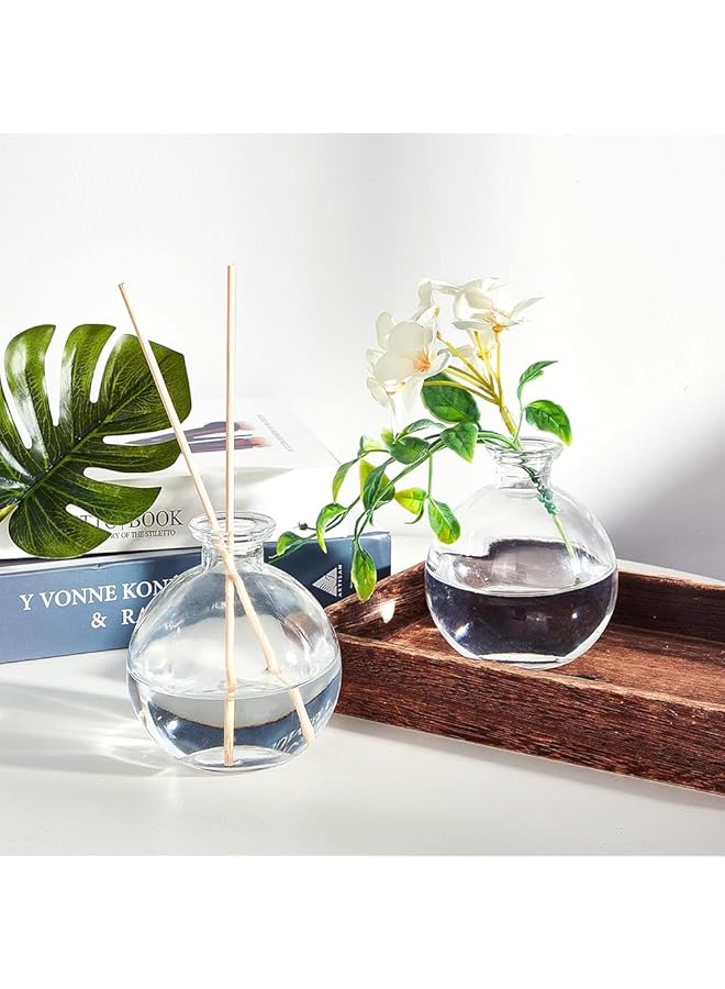 إيروريكس زجاجات جرعات زجاجية 5 قطع 8.5 أونصة زجاجات زجاجية شفافة مع سدادة من الفلين زجاجات كروية مستديرة لعصير الجرعات والزنجبيل والزيوت والحرف اليدوية وزجاجات زخرفية لحفلات أعياد الميلاد والزفاف - Image 5