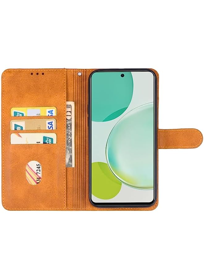 HuHa Case Cover Compatible For Huawei Enjoy 60 Pro Leather Phone Case Brown - Image 3