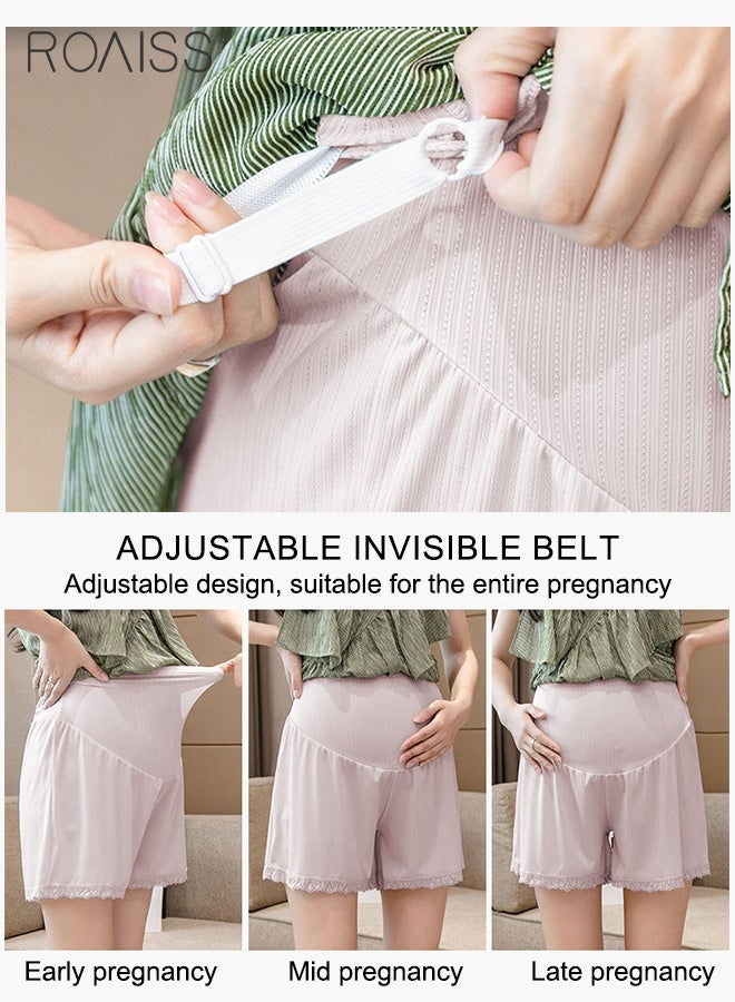 roaiss Plus Size Maternity Support Leggings Maternity Leggings with Belly Support and Anti Slip Design Relieve Waist Pressure High Waisted Design Loose Fit Comfortable Skin-Friendly and Elastic Fabric - Image 5