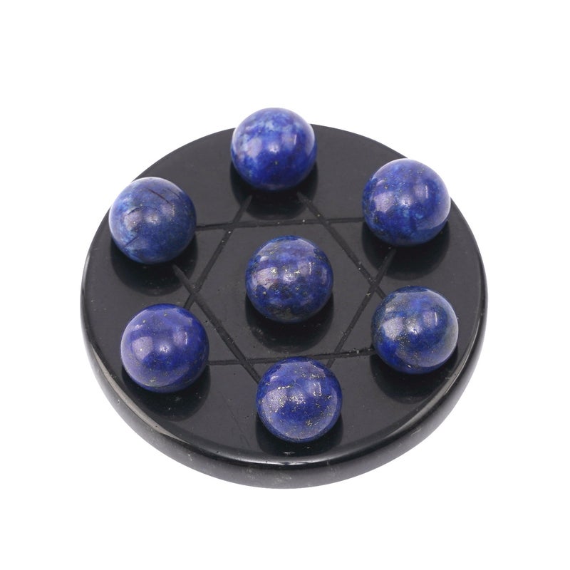 Natural Crystal Gem Mini Seven Star Array Seven Star Disc Round Bead Ornaments Seven Mans Star Feng Shui Home Jewelry Ornaments - Image 1