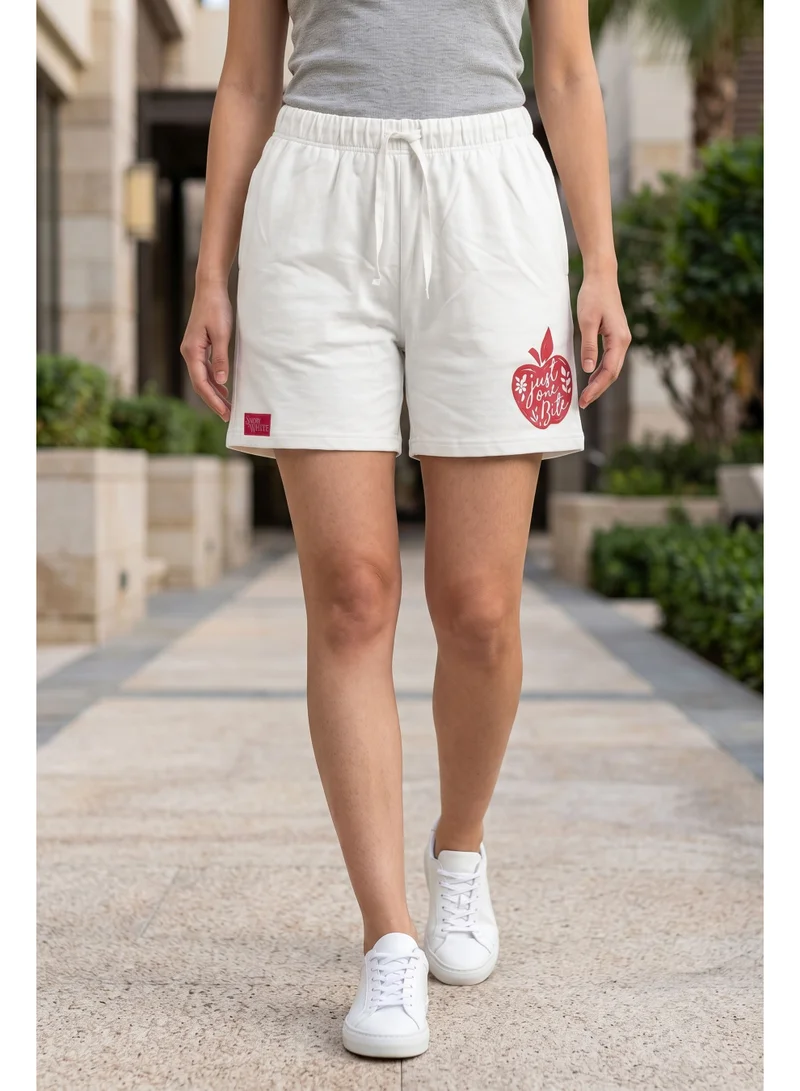 ديزني Disney Snow White Women's Shorts | Comfortable Cotton Lounge Shorts for Women | Drawstring Waist Casual Summer Shorts | Disney Princess Relaxed Fit Shorts