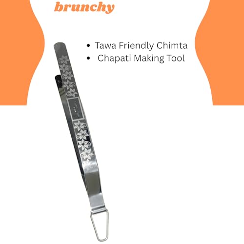 Brunchy Stainless Steel Chimta for Kitchen Use - Chimta for Chapati, Chapati Presser | Roti Tong, Chipya, Pakad - Durable Kitchen Tongs for Efficient Cooking (Silver) - Image 4