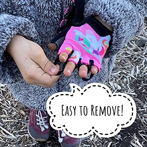 ZippyRooz Toddler & Little Kids Bike Gloves for Balance and Pedal Bicycles for Ages 1-8 Years Old. 8 Designs for Boys & Girls (Dinosaurs, Little Kids XL (7-8)) - Image 5