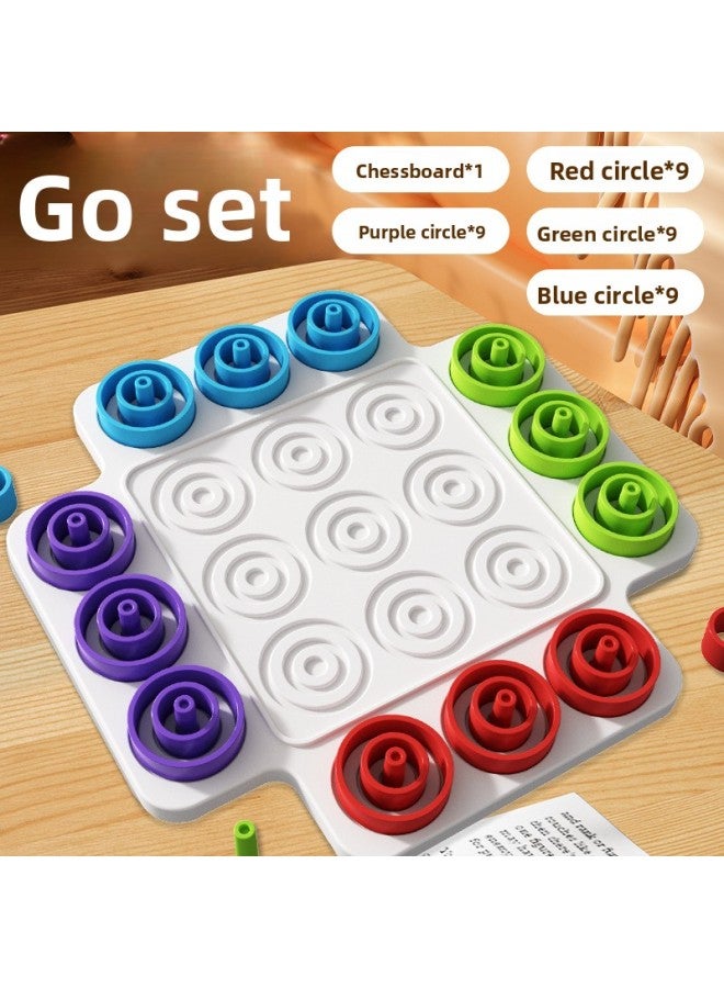 ألعاب تعليمية مبكرة للأطفال لعبة حلقات ممتعة من تاكتو تاكتو، إدراك الألوان، معركة تفاعلية، ذكاء، لعبة لوحية