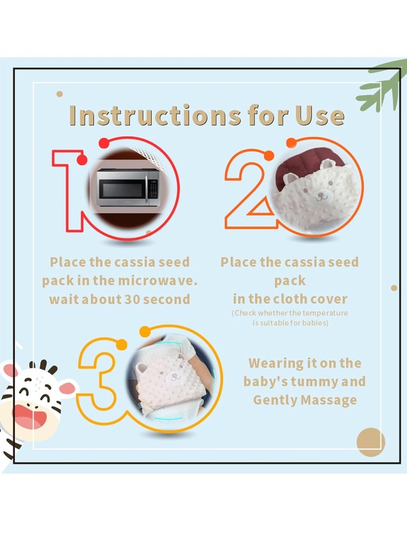 Gonice Baby Colic and Gas Relief Belly Band, Heated Tummy Wrap, Baby Swaddle Belly Protector Heated for Upset Stomach and Soothes Gas - Pink - Image 3