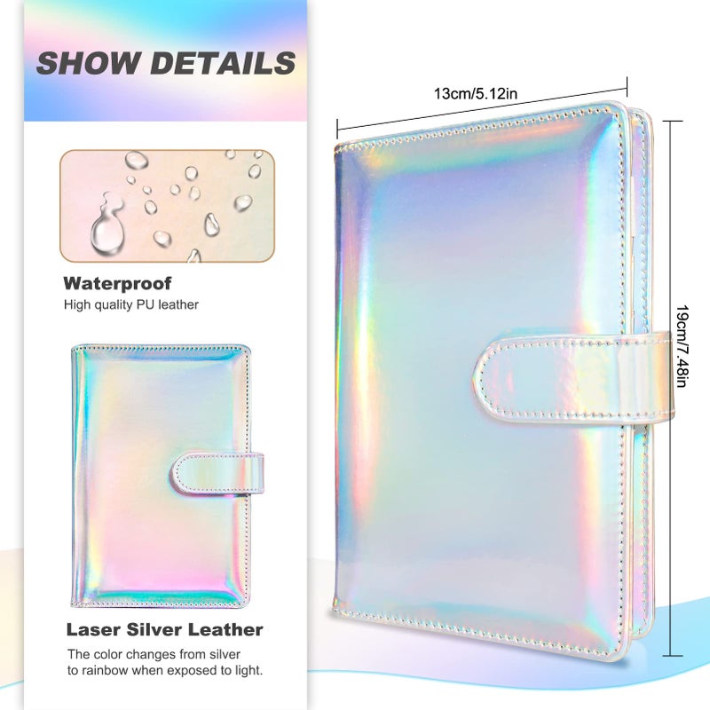 Onlyesh Budget Binder, Budget Binder with Zipper Envelopes, Cash Envelopes for Budgeting, Money Organizer for Cash, 28Pcs Budget Binder with Cash Envelopes(Silver) - Image 3