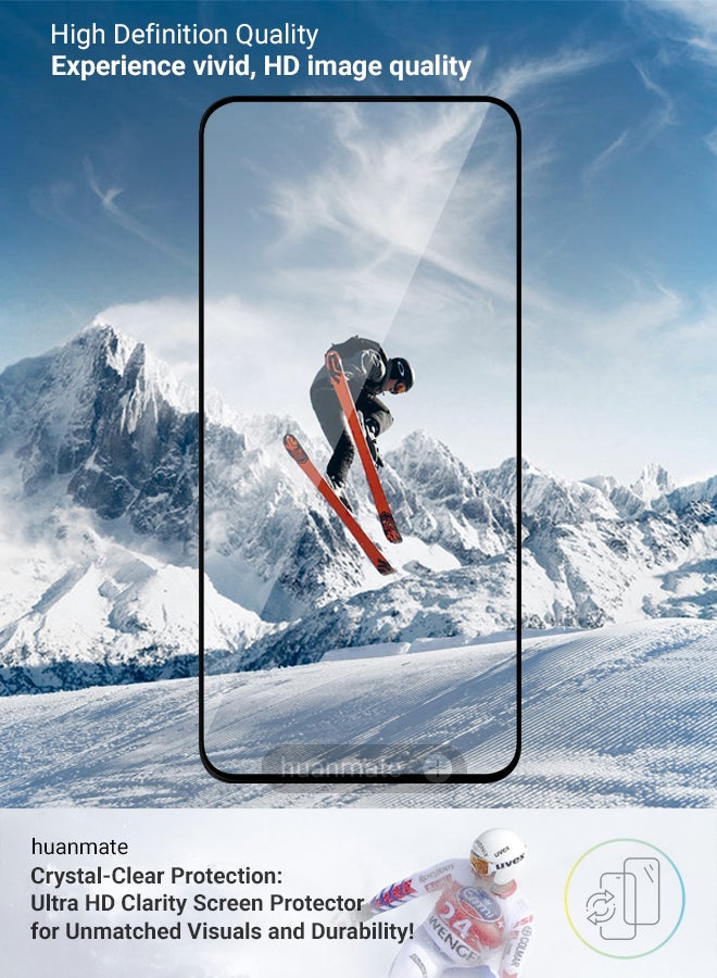 huanmate Samsung Galaxy S25 FE Screen Protector – Premium Edge to Edge Tempered Glass, High Transparency, Delicate Touch, Anti-Explosion, Smooth Arc Edges, Easy Installation - Image 5