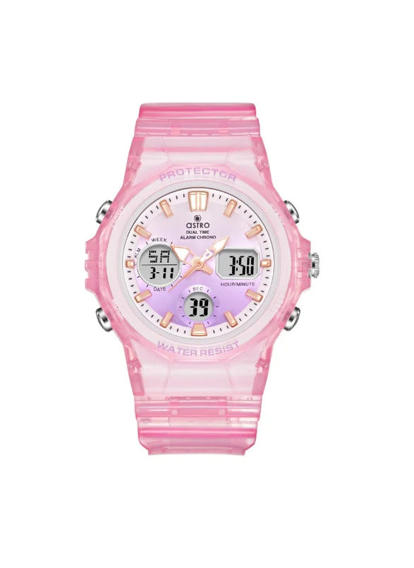 أسترو Astro A24805-PPPP Kids Analog-Digital Display Watch & Polyurethane Strap Pink