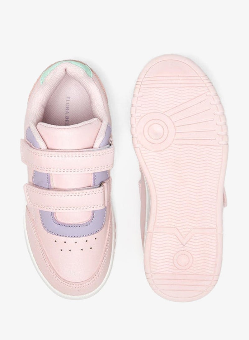 Flora Bella By Shoexpress Panelled Sneakers with Hook and Loop Closure - Image 4