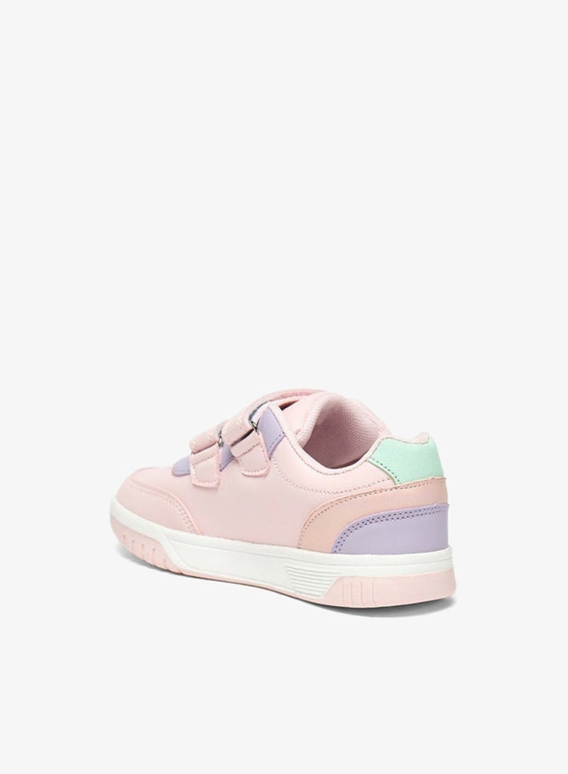 Flora Bella By Shoexpress Panelled Sneakers with Hook and Loop Closure - Image 2