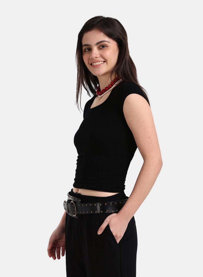 Carina Ribbed Slim Fit Top - Image 2