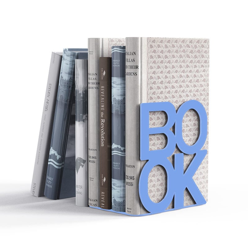 Book Ends  Decorative Metal Book Ends Supports for Bookrack DeskBooks Unique Appearance DesignHeavy Duty