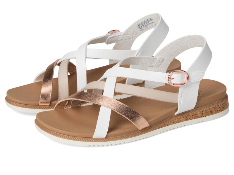 Skechers Women's Desert KISS Low-Peak Rank Sandal, White, 9.5 - Image 1