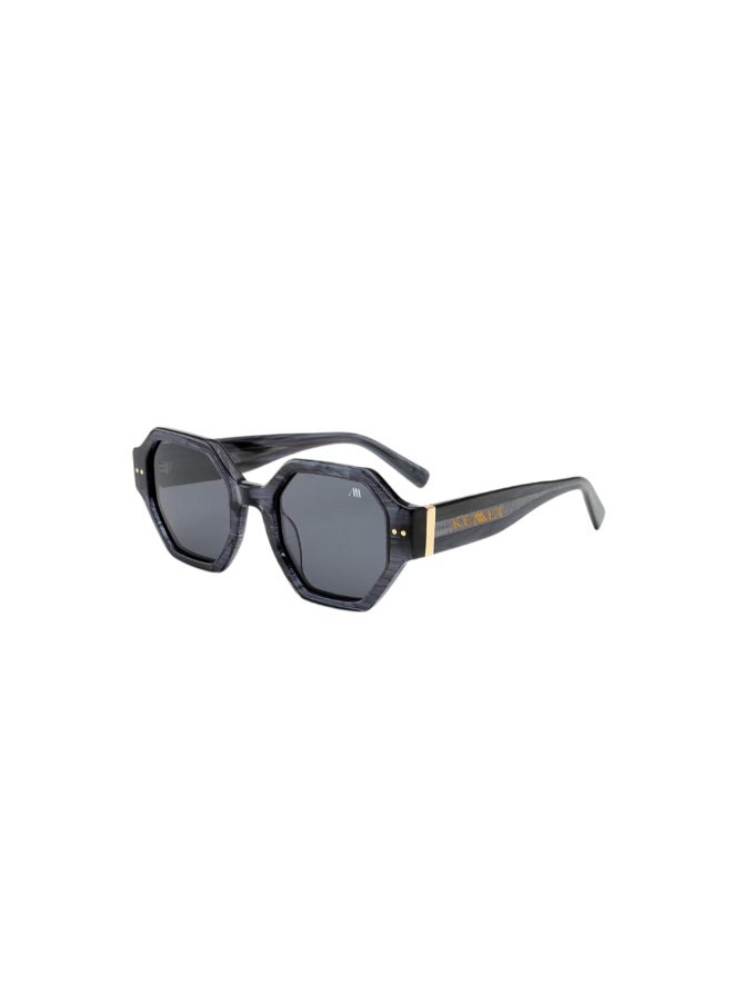 Kemet Eyewear Hexagon Full Rim Unisex Nera Gray Dark Gray Lens  - Image 1