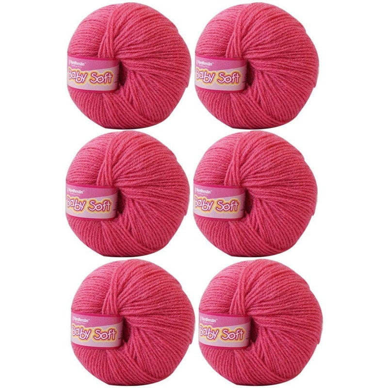 Vardhman Knitting Yarn Vardhman Knitting Yarn Baby Soft Wool for Knitting Kids Crochet Yarn Wool for Hand Knitting Art Craft Knitting Wool Yarn for Sweater Scarves Hats and Dresses 6 Pcs Dusky Pink