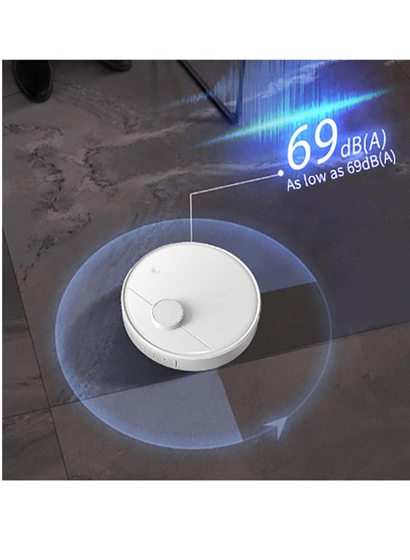 SYOSI، مكنسة كهربائية روبوتية كنس، مكنسة كهربائية روبوتية ذكية 3 في 1 مع شريحة ذكية لتجنب العوائق، تصميم نحيف، ضوضاء منخفضة، للسجاد والأرضيات الصلبة وشعر الحيوانات الأليفة - Image 3