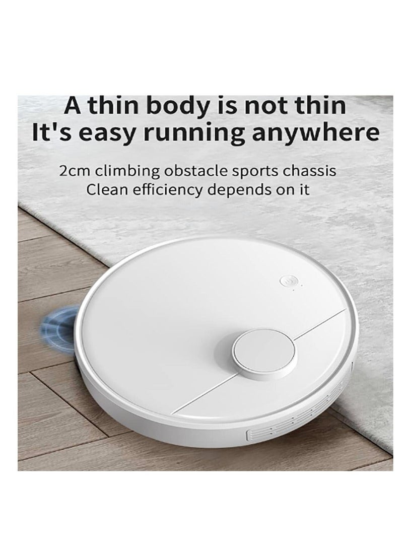 SYOSI، مكنسة كهربائية روبوتية كنس، مكنسة كهربائية روبوتية ذكية 3 في 1 مع شريحة ذكية لتجنب العوائق، تصميم نحيف، ضوضاء منخفضة، للسجاد والأرضيات الصلبة وشعر الحيوانات الأليفة - Image 2
