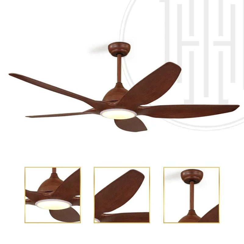 Harold Electricals Harold Elecritcals 60 Inchs Timber Glow Ceiling Fan with Remote Control Warm Light ColorInbuilt LED  - Image 5