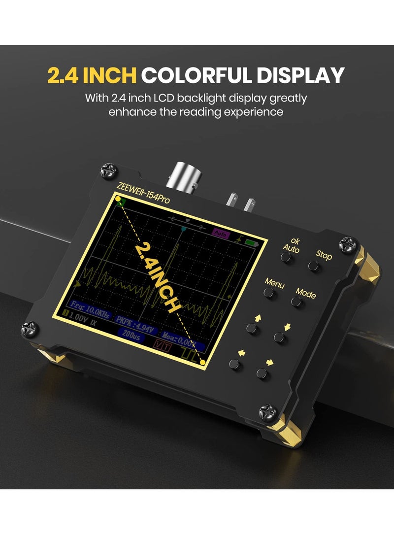 Generic - Mini Handheld Digital Oscilloscope, Support Persistence, PWM, 14 Type Measurement, 40MSa/s Sampling Rate, 18MHz Bandwidth, Signal Generator Frequency 500Khz, 2.4” LCD Display Suporrt 10X, 100X Probe - Image 1