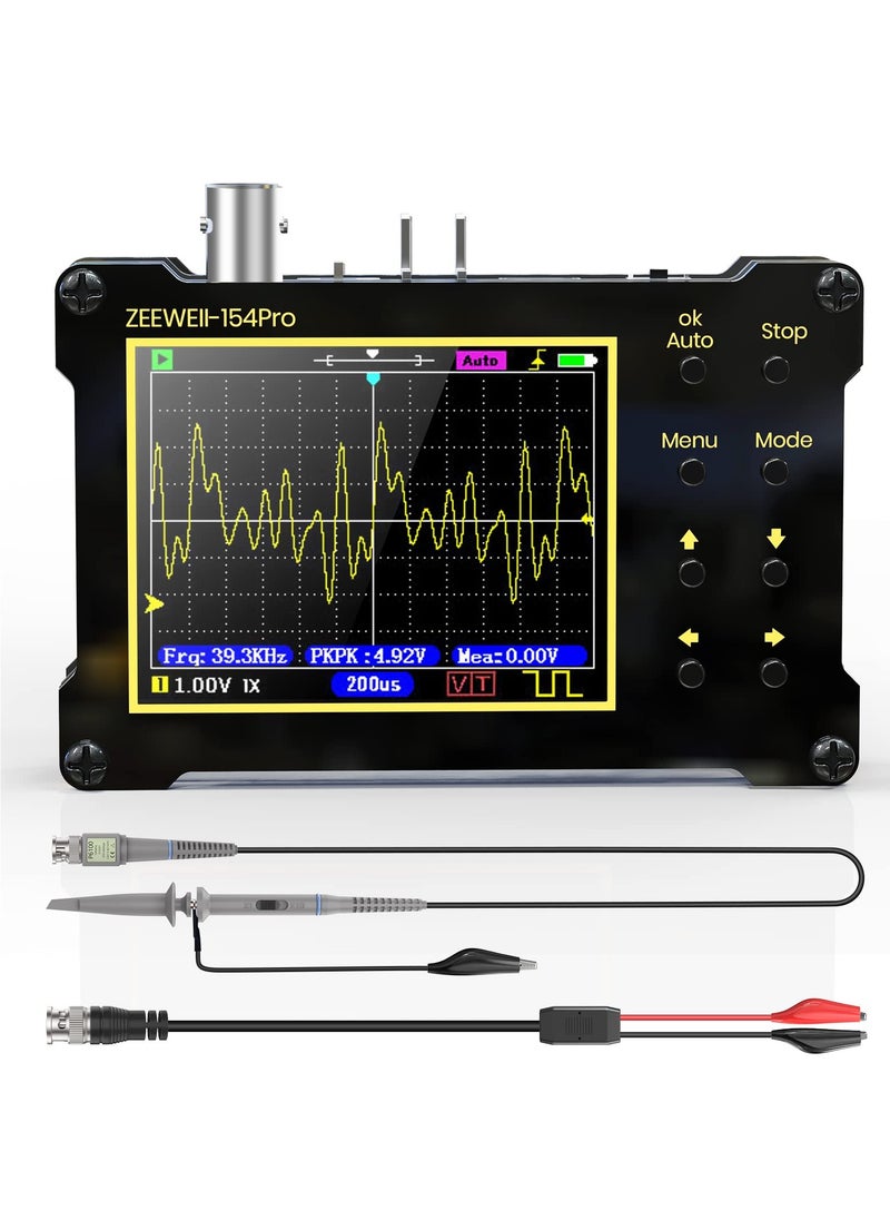 Generic - Mini Handheld Digital Oscilloscope, Support Persistence, PWM, 14 Type Measurement, 40MSa/s Sampling Rate, 18MHz Bandwidth, Signal Generator Frequency 500Khz, 2.4” LCD Display Suporrt 10X, 100X Probe - Image 1
