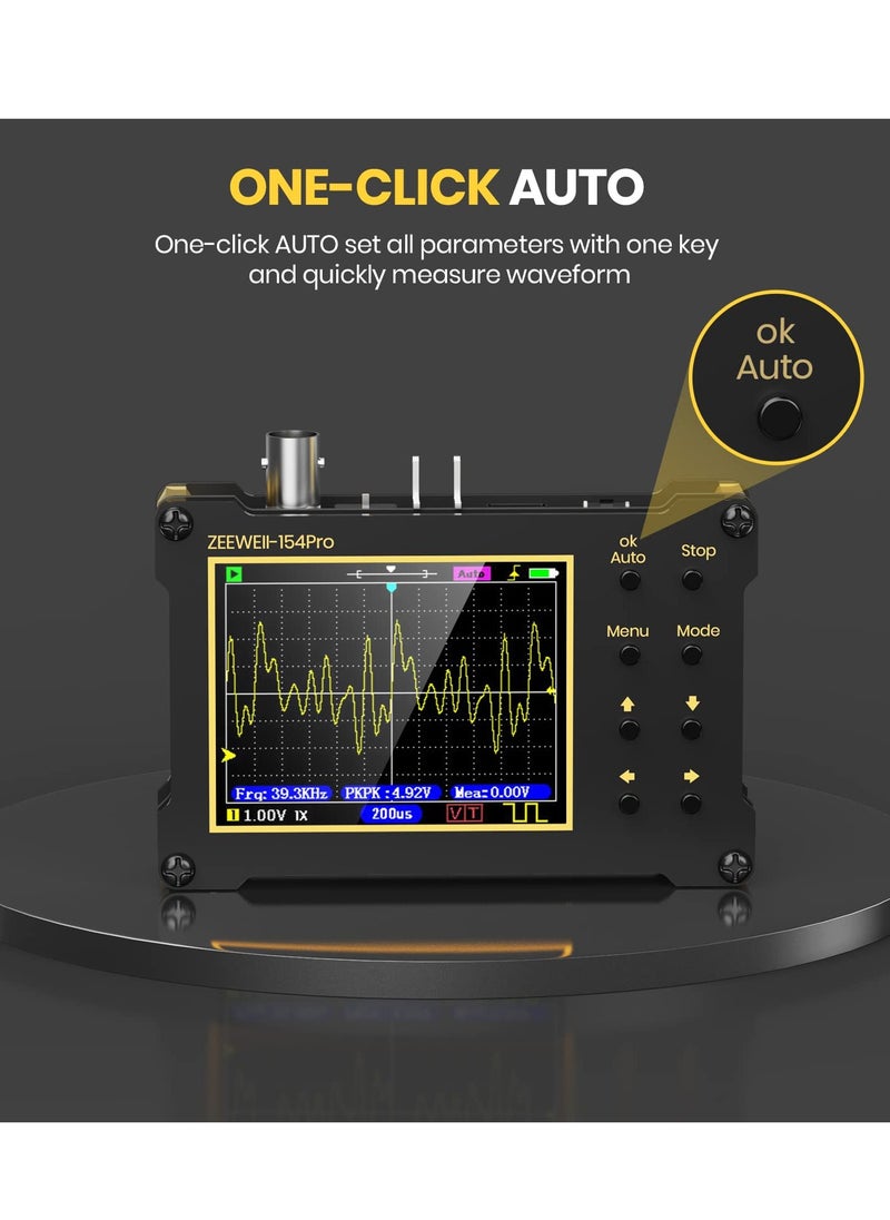 Generic - Mini Handheld Digital Oscilloscope, Support Persistence, PWM, 14 Type Measurement, 40MSa/s Sampling Rate, 18MHz Bandwidth, Signal Generator Frequency 500Khz, 2.4” LCD Display Suporrt 10X, 100X Probe - Image 1