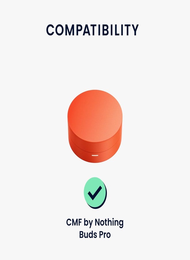 kwmobile حافظة kwmobile متوافقة مع CMF بواسطة Nothing Buds Pro - غطاء سيليكون لحامل سماعات الأذن - أحمر - Image 2