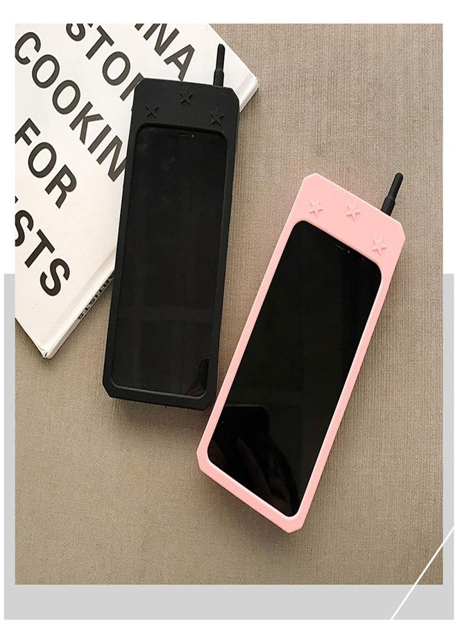 UnnFiko 3D Silicone Case Compatible with iPhone 16, Retro Classic Creative Soft Rubber Bumper Cover Cool Fun Thick Protective Stand Case (Retro Cellphone Black, iPhone 16) - Image 5