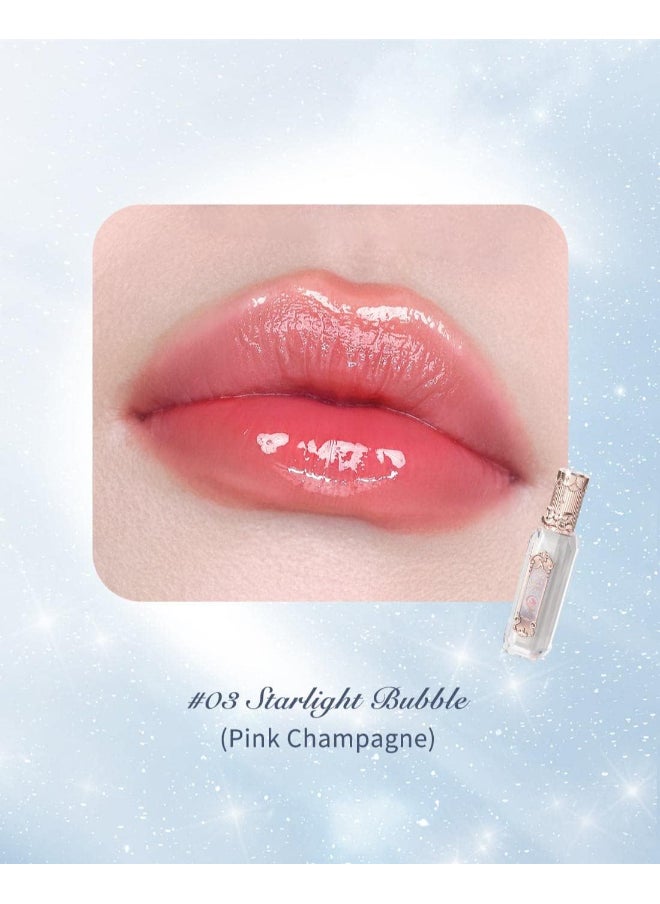 Flower Knows Moonlight Mermaid Series Jewelry Lip Gloss 3.5ml GE03 Starlight Bubble  - Image 3
