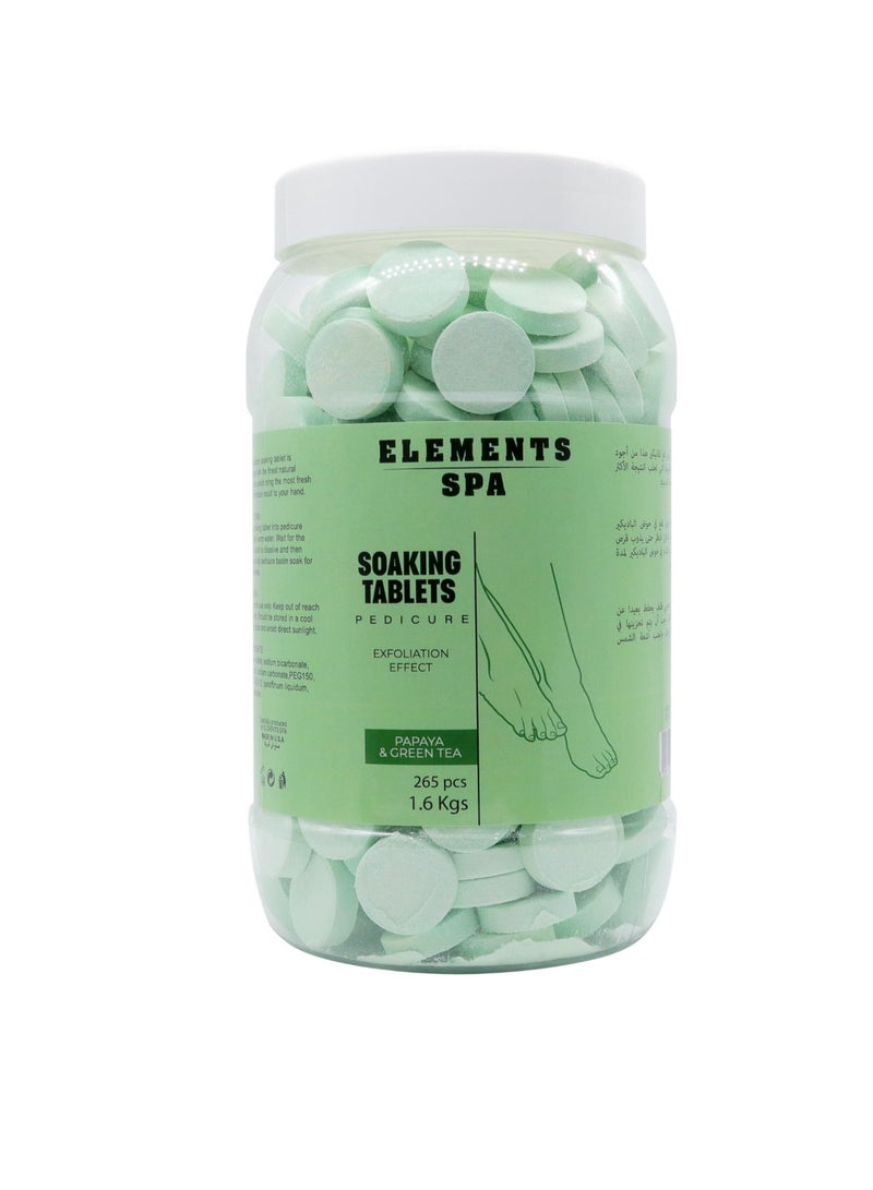 ELEMENTSPEDICURE SOAKING TABLETS PAPAYA & GREEN TEA 1.6KG