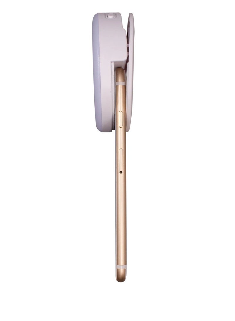 DUSALA LED Selfie Ring Light Clip On For Smartphones White - Image 4
