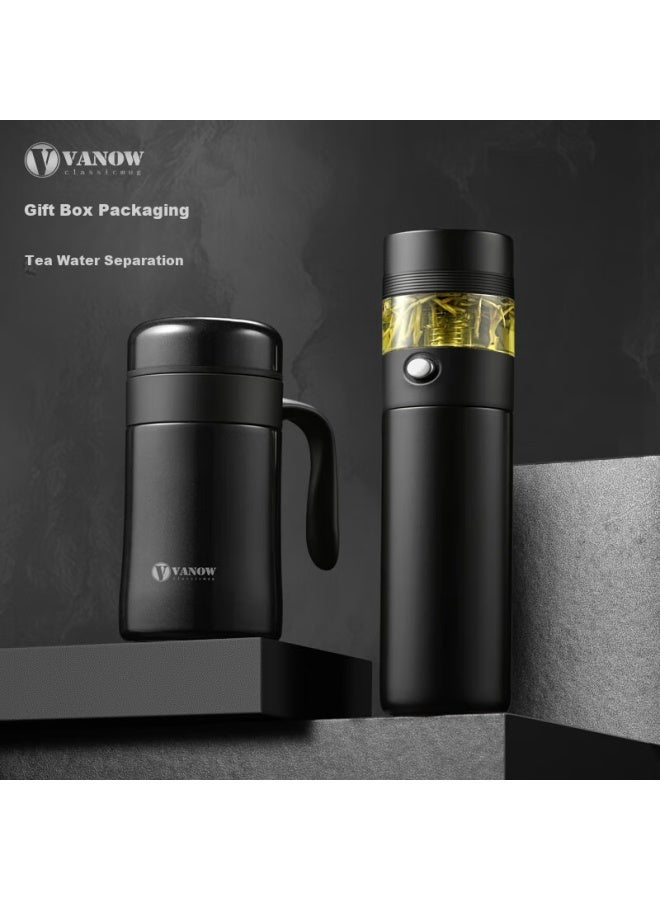 Vanow Tea Separation Insulated Cup Men's Gift Box Set Tea Cup Corporate Customized Logo Portable Water Cup - Image 1