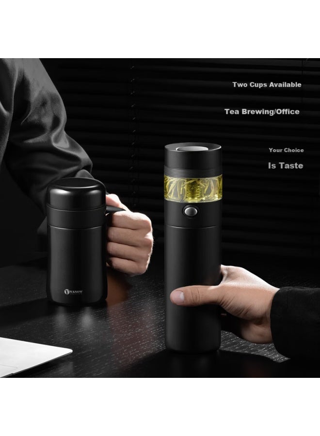 Vanow Tea Separation Insulated Cup Men's Gift Box Set Tea Cup Corporate Customized Logo Portable Water Cup - Image 4
