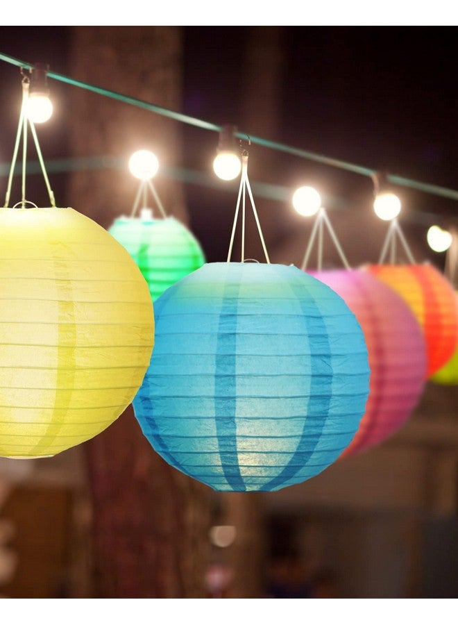 Treela 48 Pcs Paper Lanterns Party Decorations Chinese Round Paper Lanterns 4/6/8/10 Inch Asian Hanging Lanterns Lamps Decorative for Birthday Party Supplies(Multicolor) - Image 5