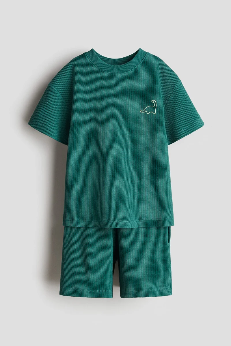 H&M 2-piece waffled cotton set