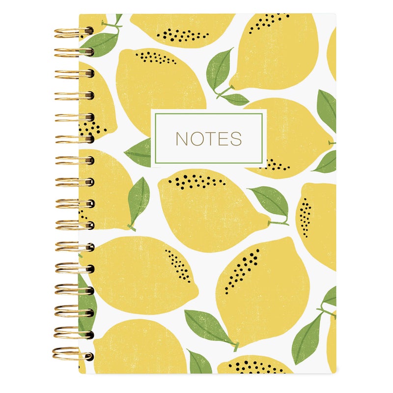 Graphique Designer Notebooks - Lemons - Spiral Bound Writing Journals for Offices, Schools, Classrooms, and More - Hard Cover with 160 Ruled Pages (6.25" x 8.25") - Image 4