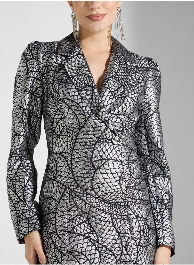 YAS - Yassisi Printed Blazer Dress - Image 1