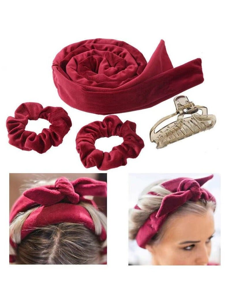 The best-selling non-heating curling iron in Europe and America, the bow curling tool, and the lazy big wave sleep curling - Image 5