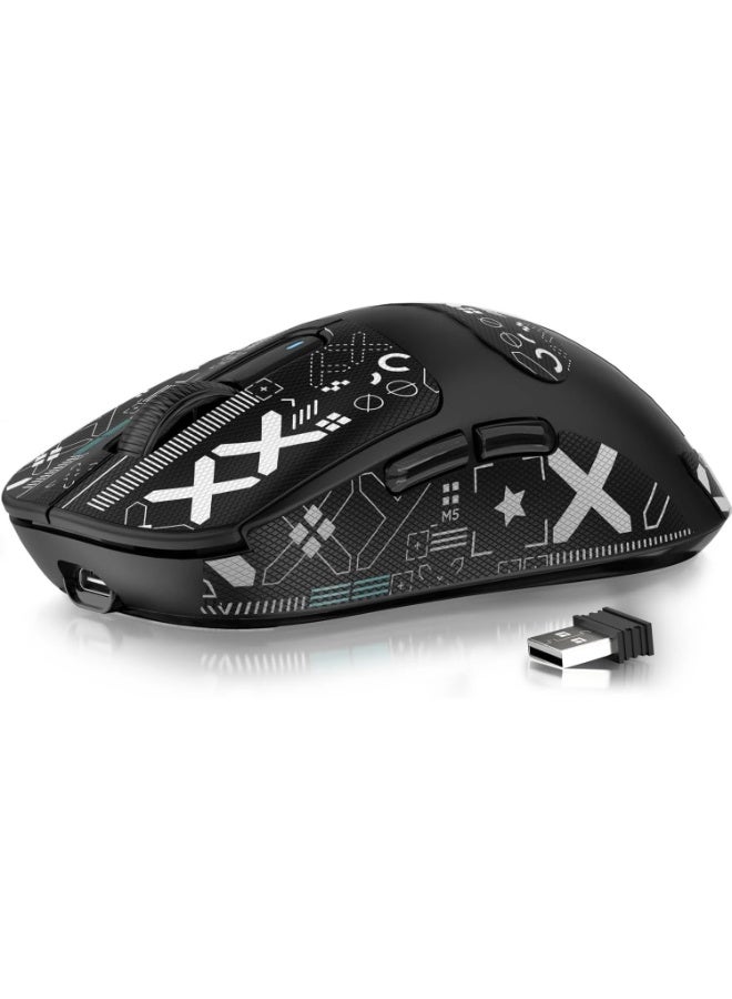 Attack Shark X3 49g SUPERLIGHT Mouse, PixArt PAW3395 Gaming Sensor, BT/2.4G Wireless/Wired Gaming Mouse, 26000DPI, 200 Hours Battery, Office Mice for Win11/Xbox/PS/Mac (Black) - Image 1