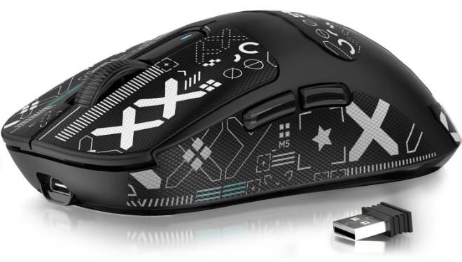 Attack Shark X3 49g SUPERLIGHT Mouse, PixArt PAW3395 Gaming Sensor, BT/2.4G Wireless/Wired Gaming Mouse, 26000DPI, 200 Hours Battery, Office Mice for Win11/Xbox/PS/Mac (Black) - Image 1